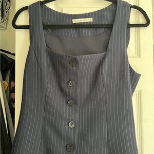 Abercrombie & Fitch Navy Pinstripe Sleeveless top